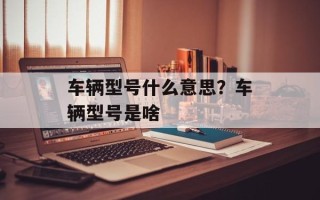 车辆型号什么意思？车辆型号是啥