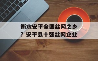 衡水安平全国丝网之乡？安平县十强丝网企业