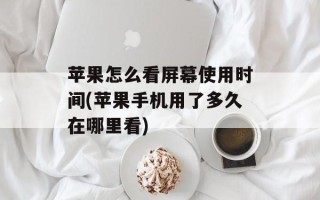 苹果怎么看屏幕使用时间(苹果手机用了多久在哪里看)