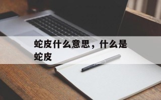 蛇皮什么意思，什么是蛇皮