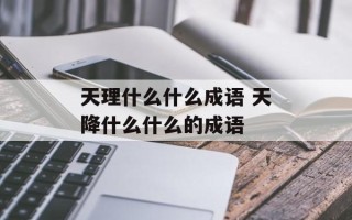 天理什么什么成语 天降什么什么的成语
