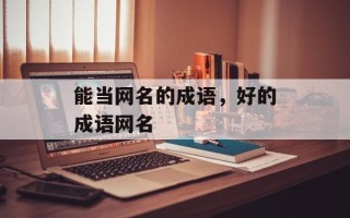 能当网名的成语，好的成语网名