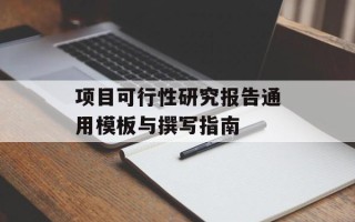 项目可行性研究报告通用模板与撰写指南