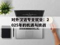 对外汉语专业就业：2025年的机遇与挑战
