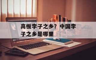高板李子之乡？中国李子之乡是哪里