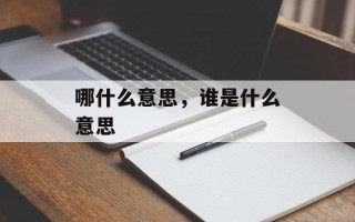 哪什么意思，谁是什么意思