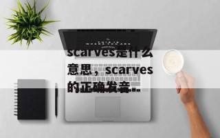 scarves是什么意思，scarves的正确发音