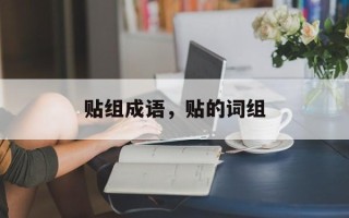 贴组成语，贴的词组