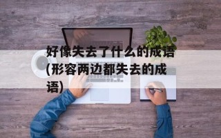 好像失去了什么的成语(形容两边都失去的成语)