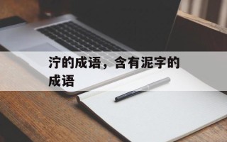 泞的成语，含有泥字的成语