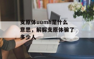 支原体uumh是什么意思，解脲支原体骗了多少人