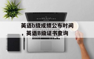 英语b级成绩公布时间，英语B级证书查询