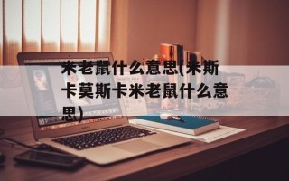 米老鼠什么意思(米斯卡莫斯卡米老鼠什么意思)