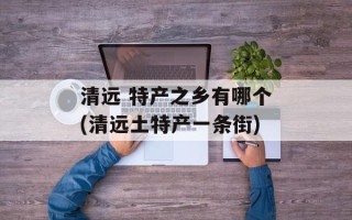 清远 特产之乡有哪个(清远土特产一条街)
