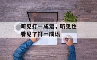 听见打一成语，听见也看见了打一成语