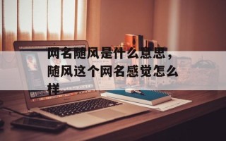网名随风是什么意思，随风这个网名感觉怎么样