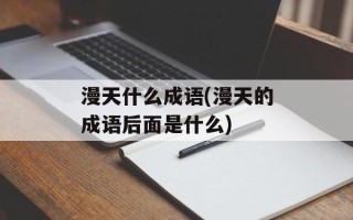 漫天什么成语(漫天的成语后面是什么)