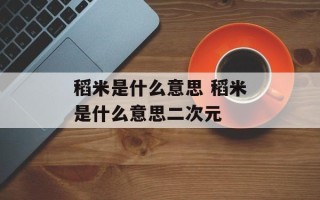 稻米是什么意思 稻米是什么意思二次元