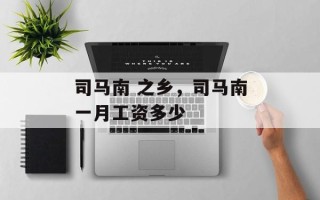 司马南 之乡，司马南一月工资多少