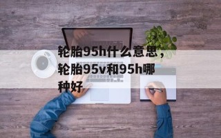 轮胎95h什么意思，轮胎95v和95h哪种好