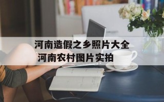 河南造假之乡照片大全 河南农村图片实拍