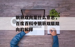 钢筋双向是什么意思，百度百科中钢筋双层双向的解释