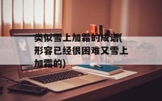 类似雪上加霜的成语(形容已经很困难又雪上加霜的)