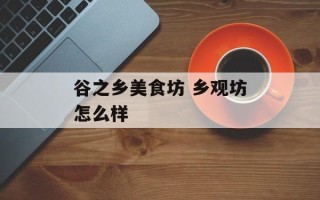 谷之乡美食坊 乡观坊怎么样