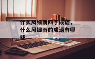 什么风细雨四字成语，什么风细雨的成语有哪些