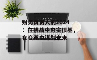 财务负责人的2024：在挑战中夯实根基，在变革中谋划未来