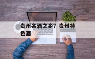 贵州名酒之乡？贵州特色酒