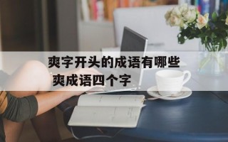 爽字开头的成语有哪些 爽成语四个字