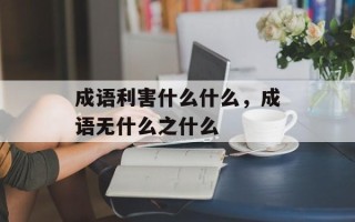 成语利害什么什么，成语无什么之什么