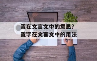 置在文言文中的意思？置字在文言文中的用法