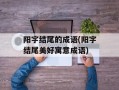 阳字结尾的成语(阳字结尾美好寓意成语)