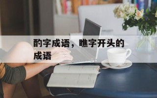酌字成语，瞧字开头的成语