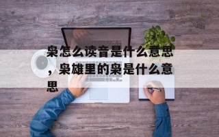 枭怎么读音是什么意思，枭雄里的枭是什么意思
