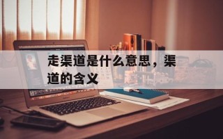 走渠道是什么意思，渠道的含义
