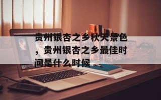 贵州银杏之乡秋天景色，贵州银杏之乡最佳时间是什么时候
