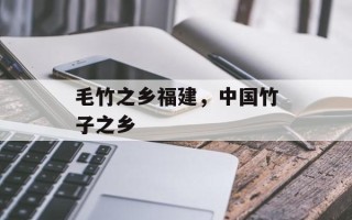 毛竹之乡福建，中国竹子之乡