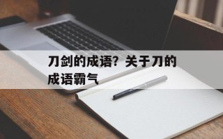 刀剑的成语？关于刀的成语霸气