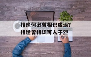 相逢何必曾相识成语？相逢曾相识可人子烈
