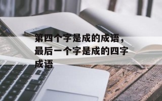 第四个字是成的成语，最后一个字是成的四字成语