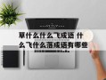 草什么什么飞成语 什么飞什么落成语有哪些