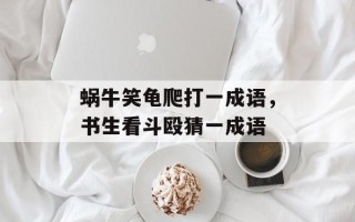蜗牛笑龟爬打一成语，书生看斗殴猜一成语