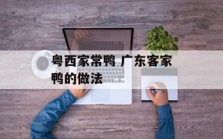 粤西家常鸭 广东客家鸭的做法
