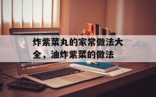 炸紫菜丸的家常做法大全，油炸紫菜的做法