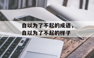 自以为了不起的成语，自以为了不起的样子