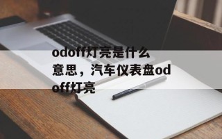 odoff灯亮是什么意思，汽车仪表盘odoff灯亮