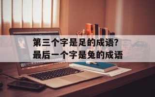 第三个字是足的成语？最后一个字是兔的成语